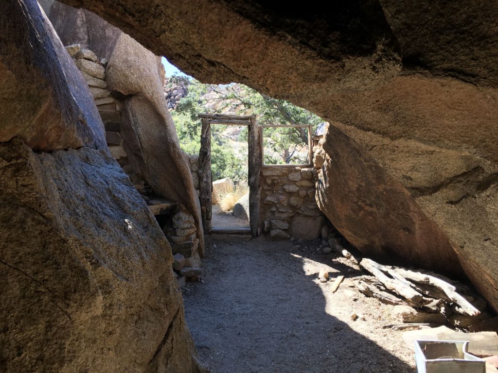 Inside view Eagle Cliff Miner's Cabin, Joshua Tree National Park