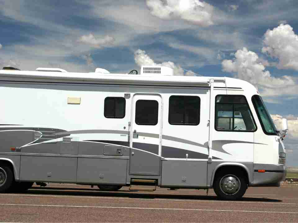 Class A rv on the road