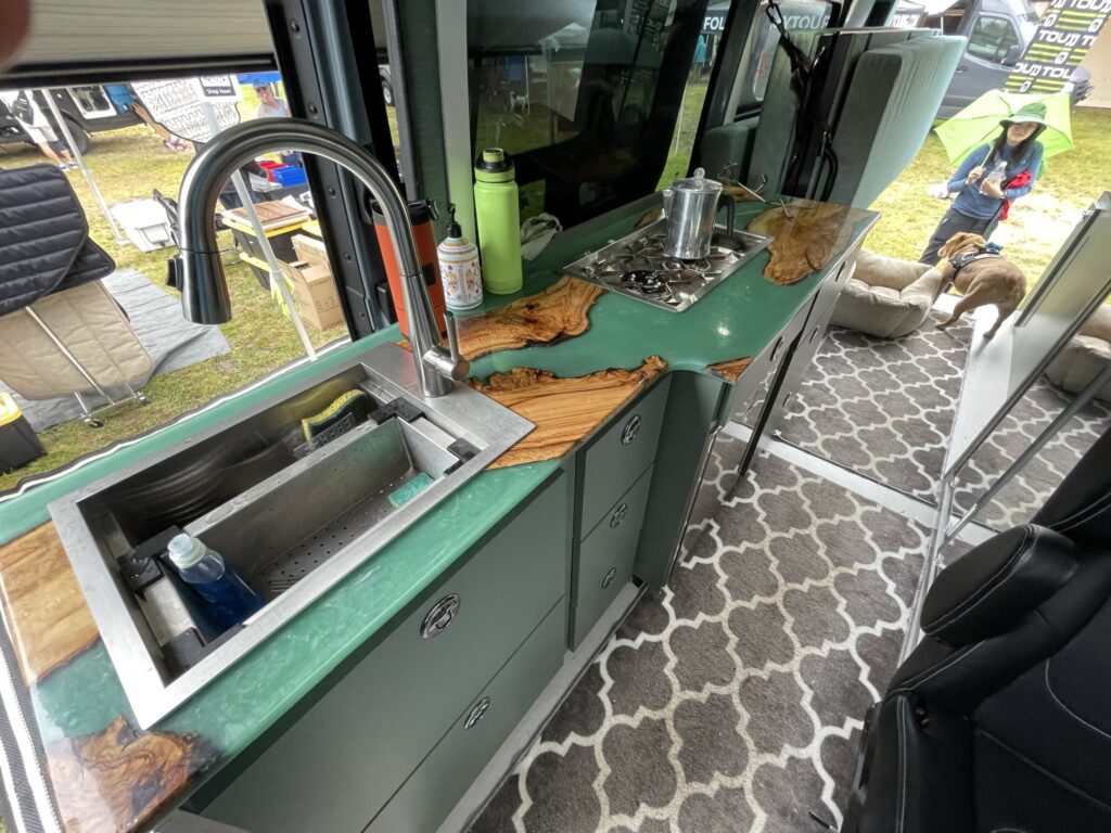 center kitchen camper van