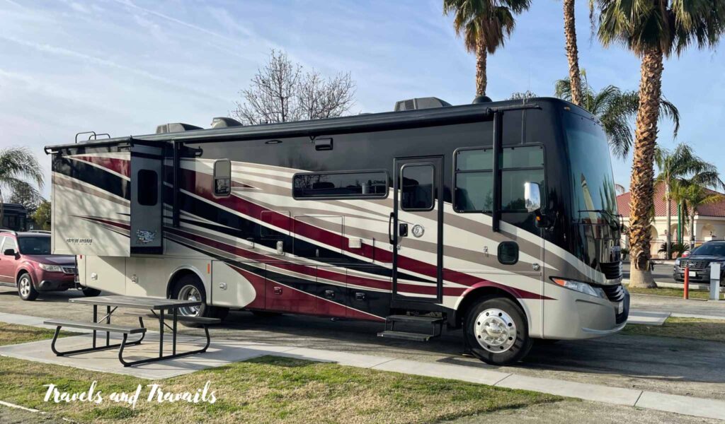 Class RV at campground