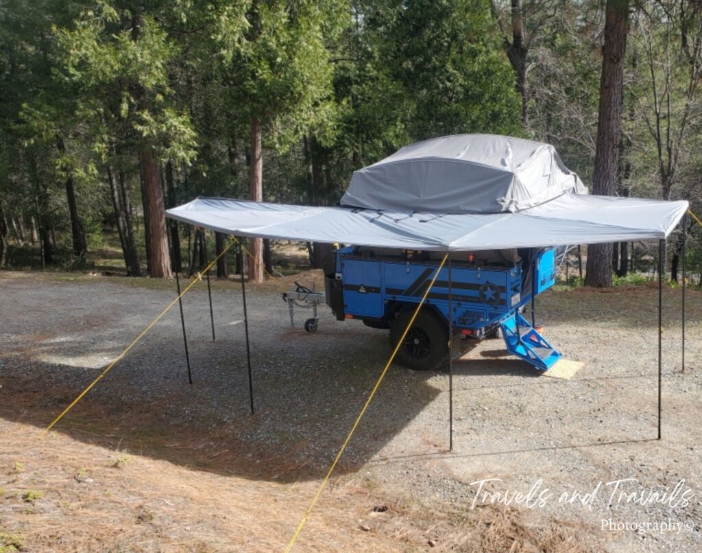 Patriot Campers X3 set up with awning
