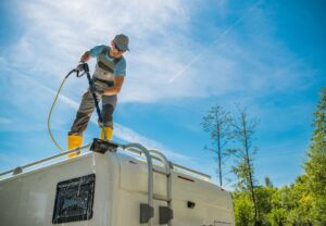 RV roof cleaning